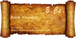 Bank Csongor névjegykártya